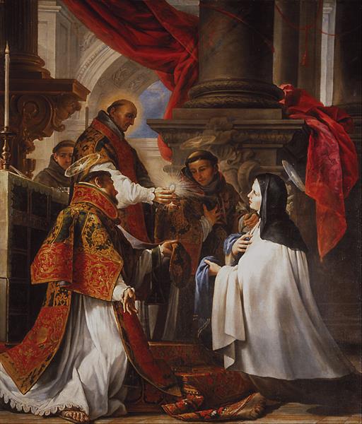 The communion of St. Teresa, c.1670 - Juan Martín Cabezalero