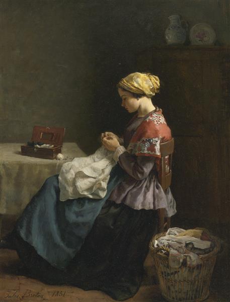 The little seamstress, 1868 - Jules Breton
