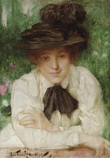 Portrait of an Edwardian Lady - Артур Хакер