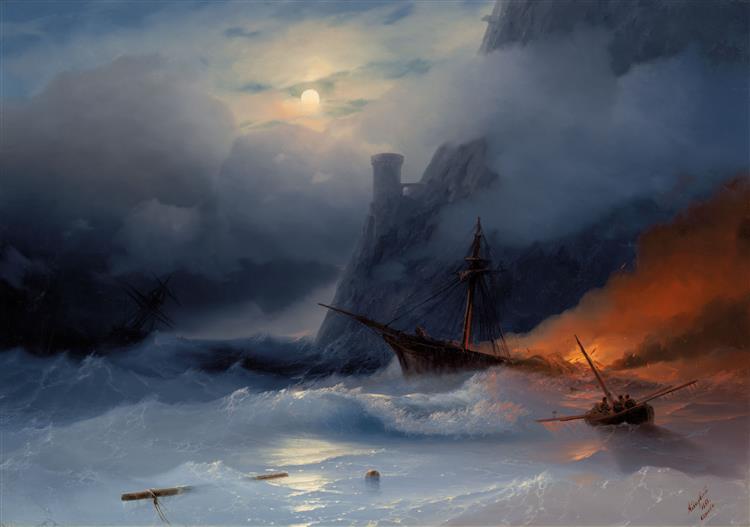 Tempest, 1855 - Ivan Aivazovsky
