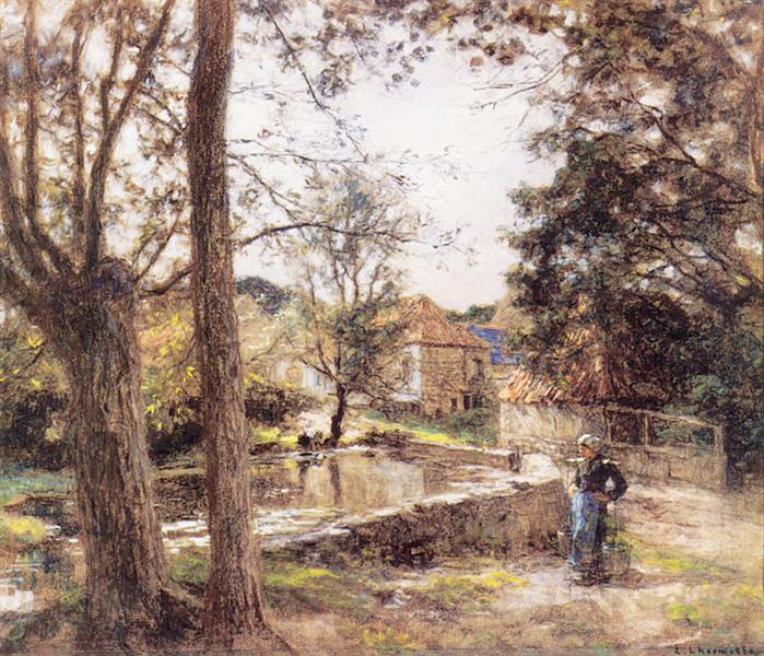 The Laundress of Erlan Farm, 1913 - Léon Augustin Lhermitte