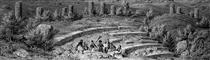 The scientists of the Morea Expedition studying the stadium of the antic city of Messene in 1829 (detail) - Prosper Baccuet