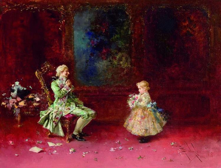The Child's Offering - Gallant Scene, 1915 - 萨尔瓦多·桑切斯·巴尔布多