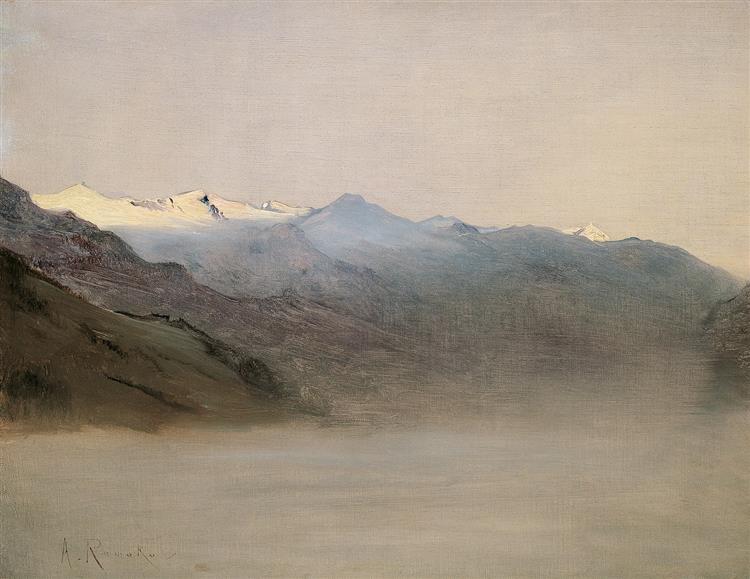 The Gastein Valley in the fog, 1877 - Anton Romako