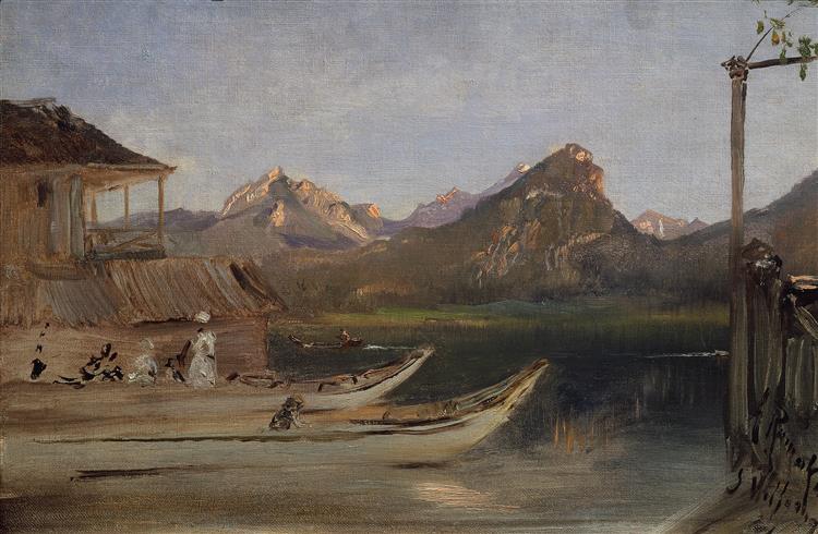 At the Wolfgangsee, 1877 - Anton Romako