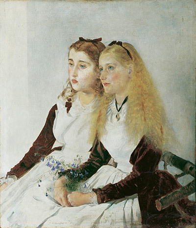 The Artist's Nieces, Elisabeth and Maja, 1873 - Anton Romako