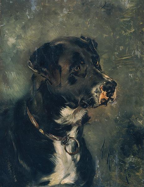 Head of a butcher's dog, c.1880 - c.1882 - Anton Romako