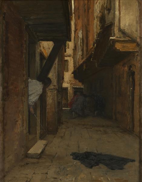 Street fight, 1887 - Август фон Петтенкофен