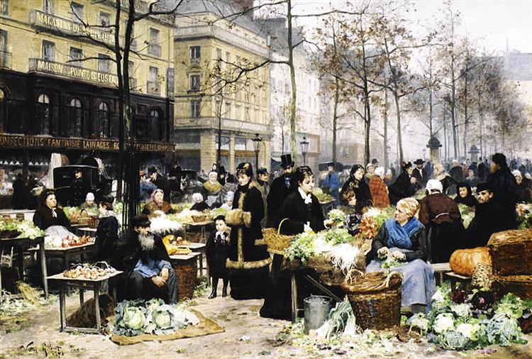 The vegetable market, 1878 - Victor Gabriel Gilbert