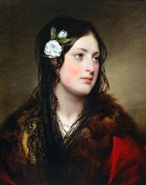 Portrait of Elise Kreuzberger - Фридрих фон Амерлинг