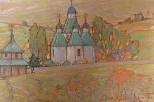 Church In Khodorov, 1947 - Василий Григорьевич Кричевский