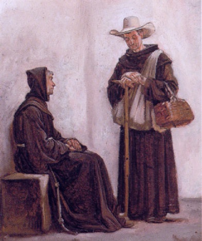 Two monks in conversation - Ernst Meyer