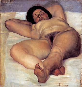 Female nude, c.1900 - Cesare Tallone