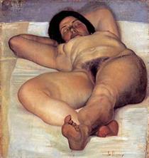 Female nude - Cesare Tallone
