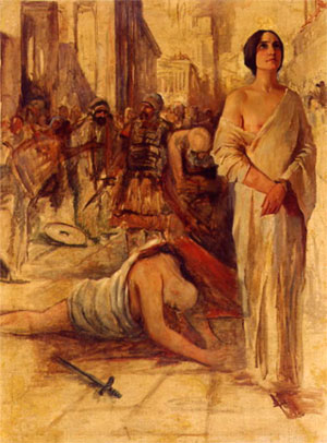 A Victory of Christianity in the time of Alaric (Preparatory Study), c.1879 - Cesare Tallone