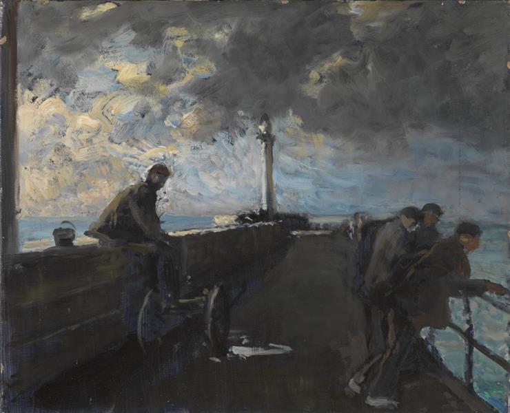 On the Pier at Dieppe, c.1938 - Жак-Эмиль Бланш