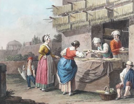 The shop of the maccaroni seller, 1822 - Saverio della Gatta