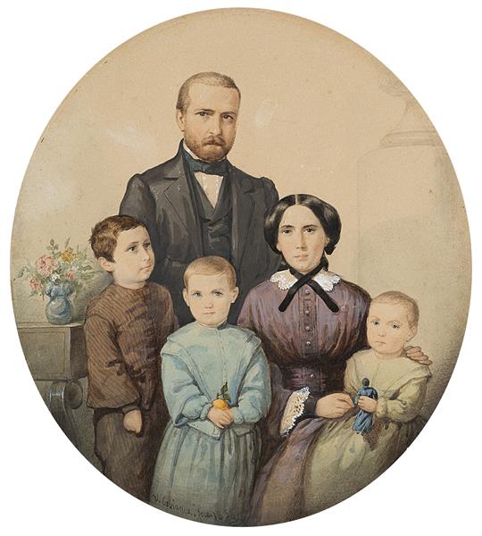 Family portrait, 1856 - Vincenzo Cabianca