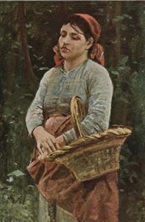 Tuscan peasant woman - Silvestro Lega