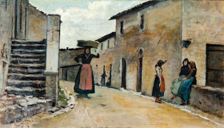 Peasant women from Gabbro, 1889 - Silvestro Lega