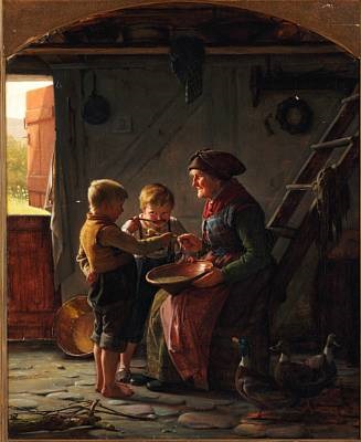 A meal, 1859 - Carl Heinrich Bloch