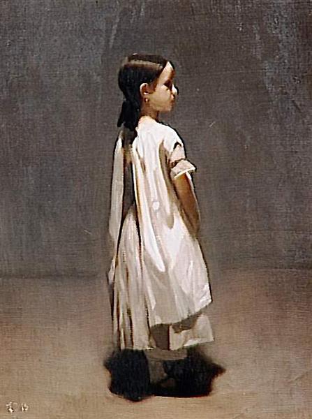 The artist's little sister, 1850 - Léon Bonnat