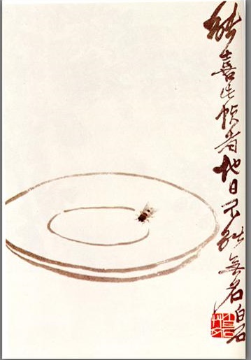 Fly on a platter, 1947 - Qi Baishi