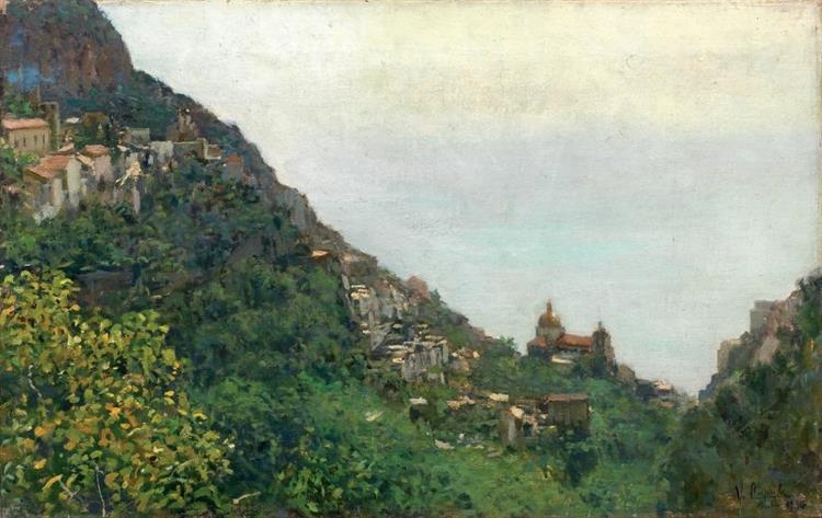 View of Positano, 1924 - Винченцо Каприле