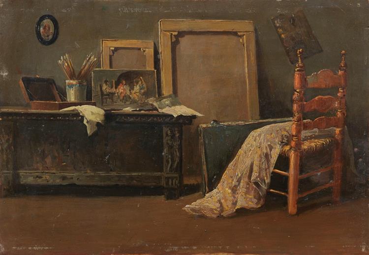 The painter's atelier - Vincenzo Caprile