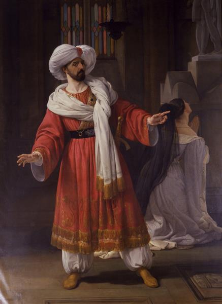 Portrait of Giovanni David as Alessandro in Pacini's Gli arabi nelle Gallie, 1830 - Франческо Гаєс