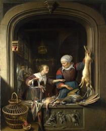 A Poulterer's Shop - Gerrit Dou
