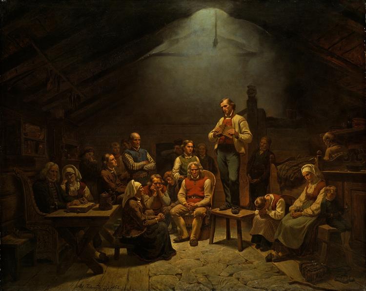 Low Church Devotion, 1852 - Адольф Тідеманн