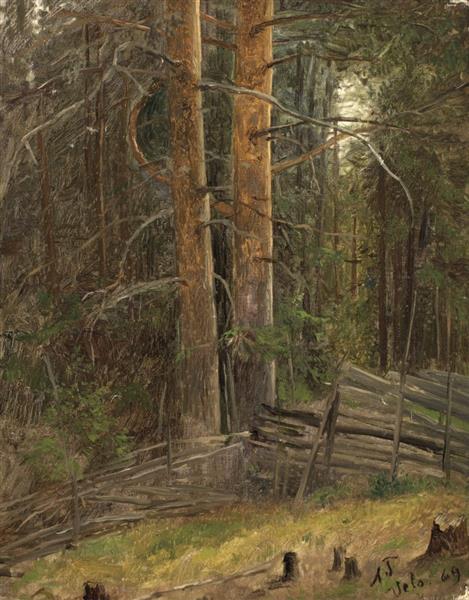 Forest interior, 1869 - Адольф Тидеманд