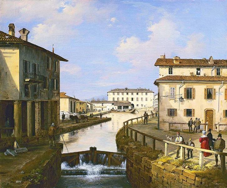 View of the San Marco canal, 1835 - Angelo Inganni
