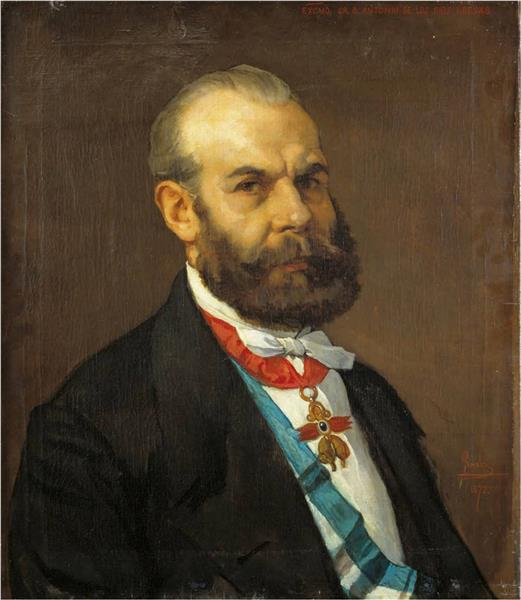 Portrait of the Spanish politician and jurist Antonio de los Ríos Rosas (1812-1873), 1872 - Eduardo Rosales