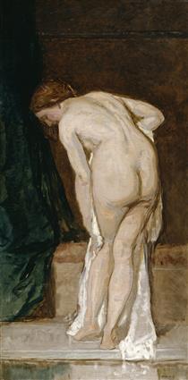 Female Nude (after bathing) - Eduardo Rosales