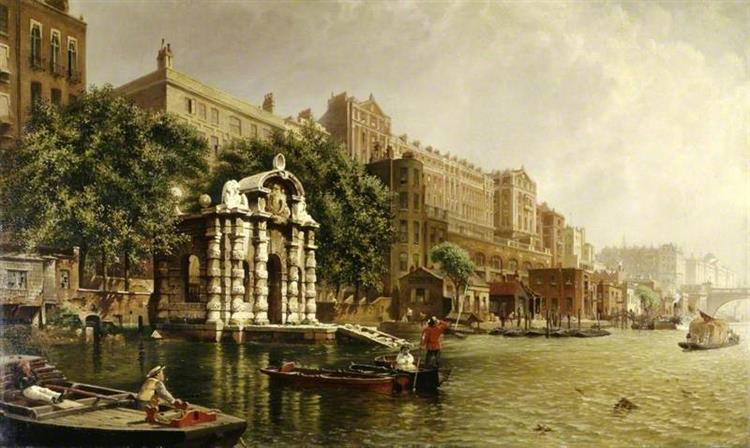 York Watergate and the Adelphi from the River, London, 1872 - John O'Connor