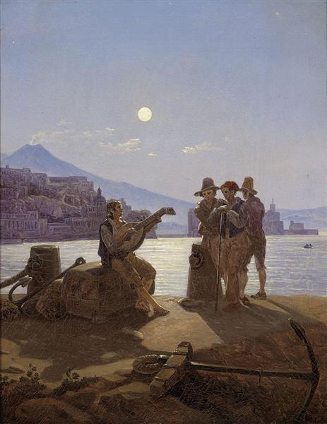 Italian fishermen in the port of Naples, 1828 - c.1829 - Carl Gustav Carus