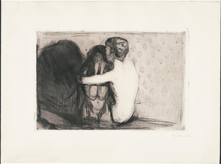 Consolation, 1894 - Edvard Munch