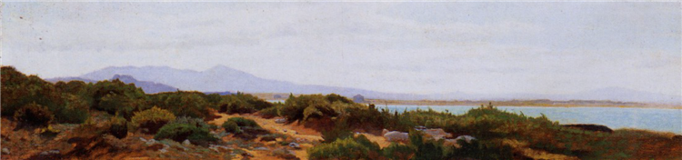 View from Castiglioncello, c.1864 - Одоардо Боррани