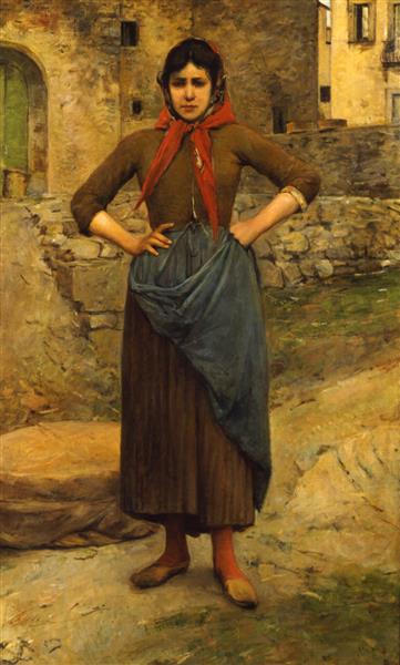 Woman from Gabbro standing, c.1888 - Сильвестро Лега