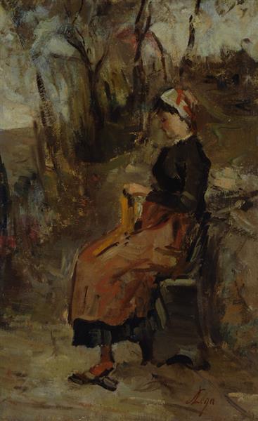Woman from Gabbro, c.1885 - Silvestro Lega