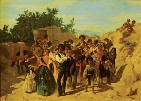 Bohemians returning from a party in Andalusia, 1852 - Alfred Dehodencq