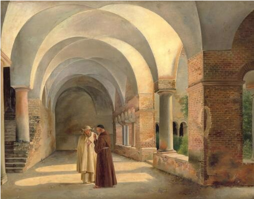 The Monastery of San Lorenzo Fuori le Mura (school of Eckersberg), c.1813 - c.1816 - Christoffer Wilhelm Eckersberg