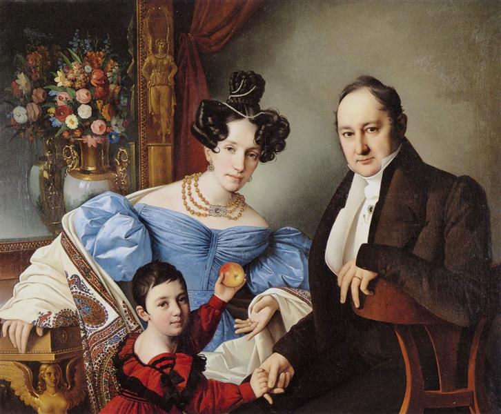 The Brucker family, c.1830 - Иосип Томинц