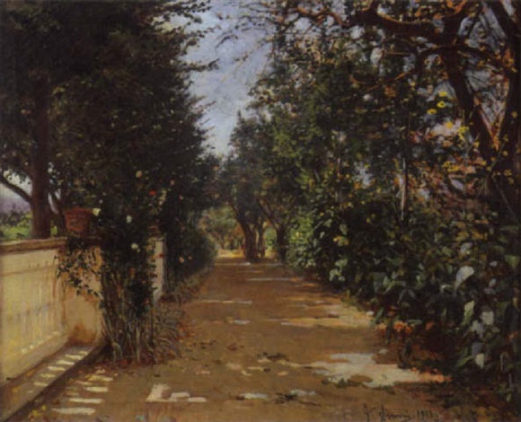 Grottaferrata, avenue to Villa Pizzi, 1913 - Gustavo Simoni