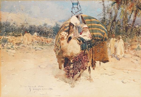 The caravan, 1894 - Gustavo Simoni