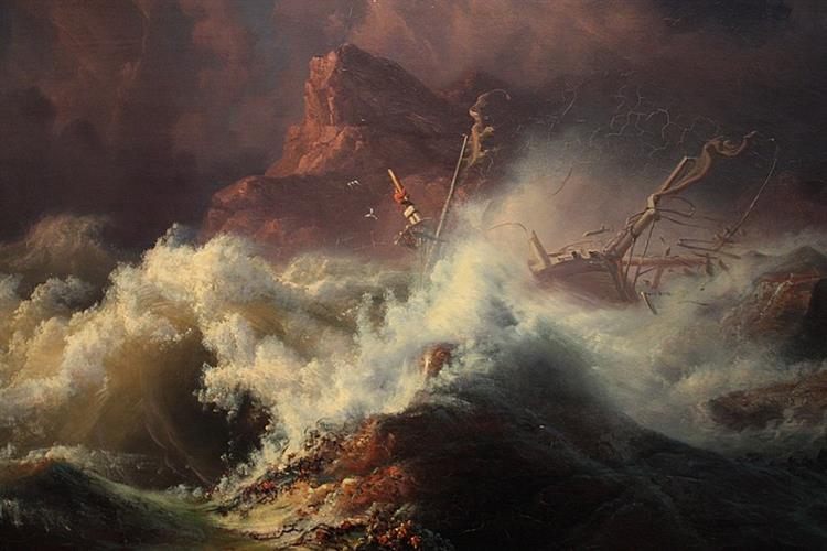 The Wreck, c.1835 - Кнут Андреессен Бааде