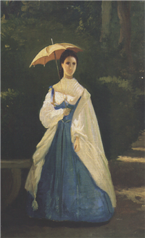 Lady in the garden - Vito d'Ancona