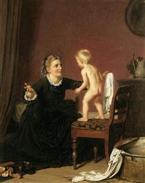 The boy gets a bath - Wenzel Tornøe
